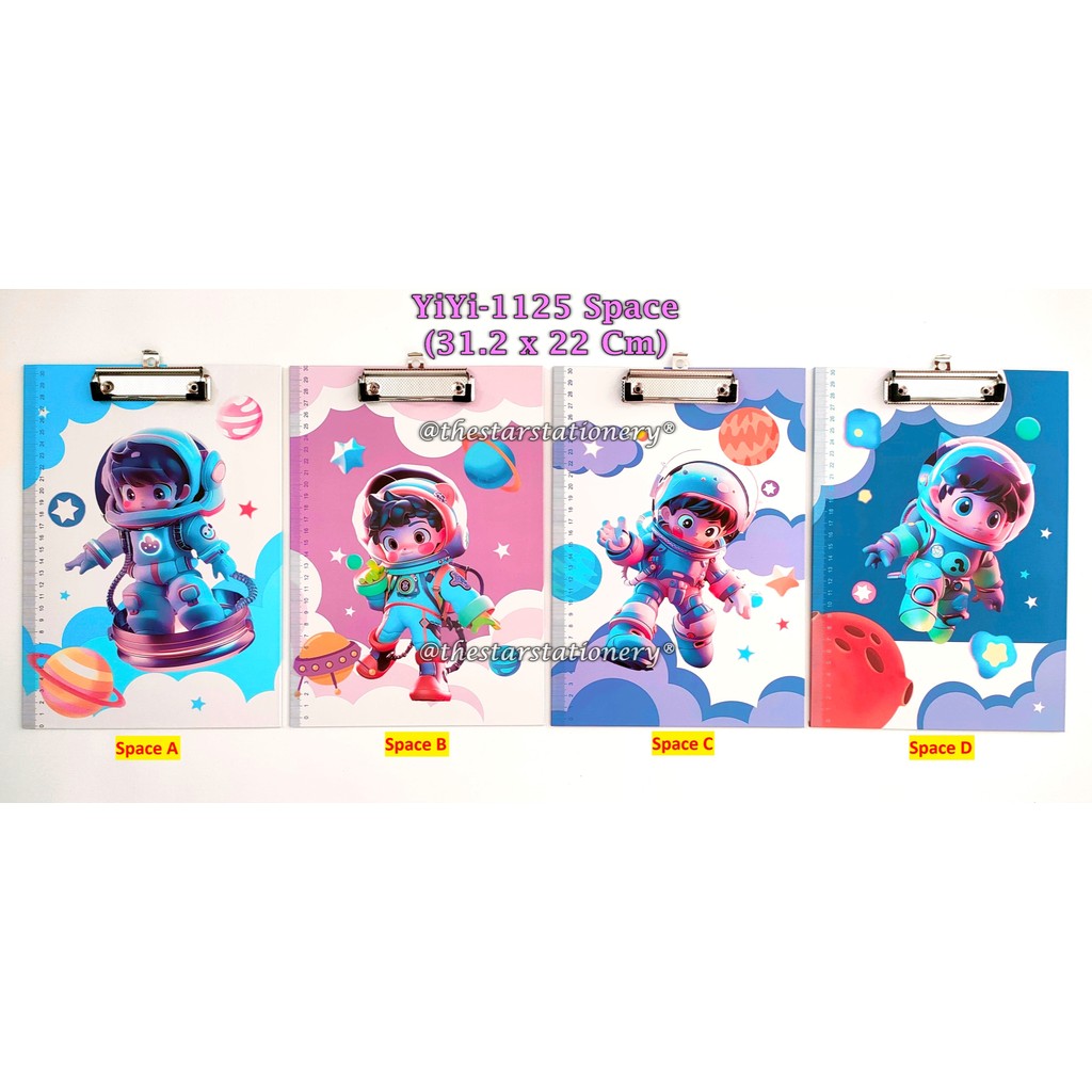 

(1 Biji) Clip Board Space 31.2*22 Cm / Papan Ujian Space A4 / Clipboard GXIMP YiYi-1125 Space