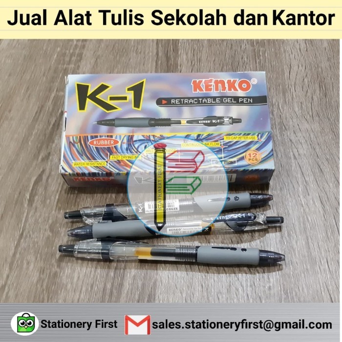 

[Promo]New Arrival Pen Kenko K-1 Retractable Gel Pen - Hitam