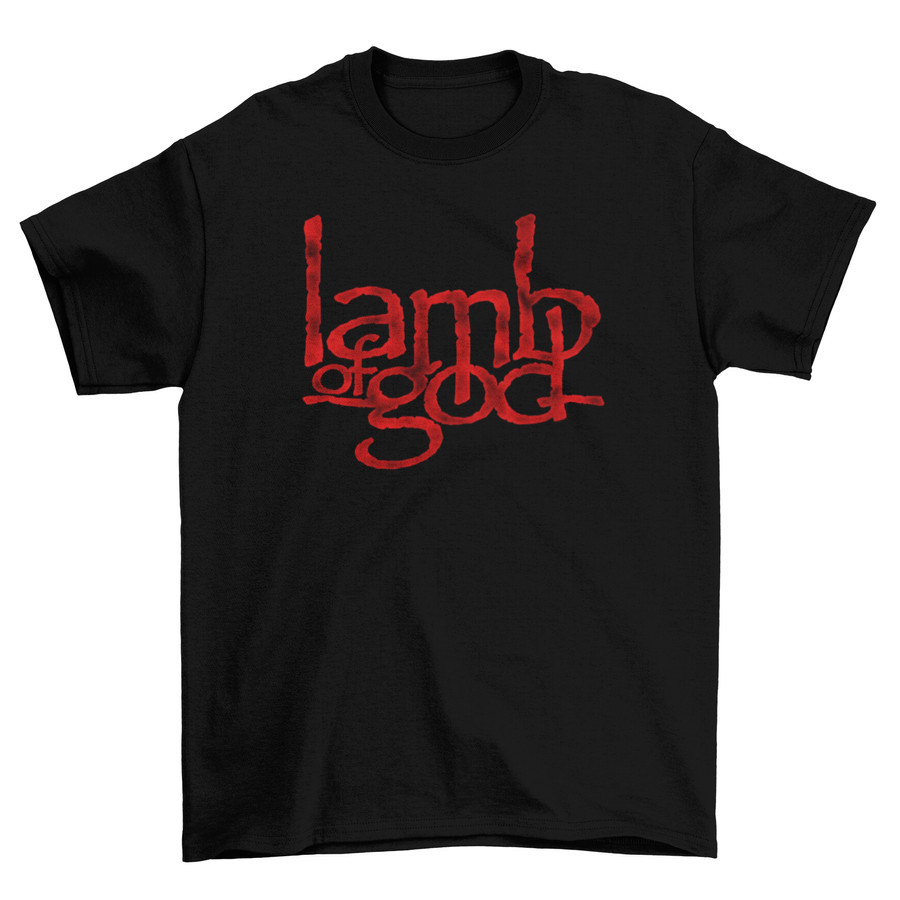【Ori】 Kaos Band Pria  Lamb Of God - Logo Blood