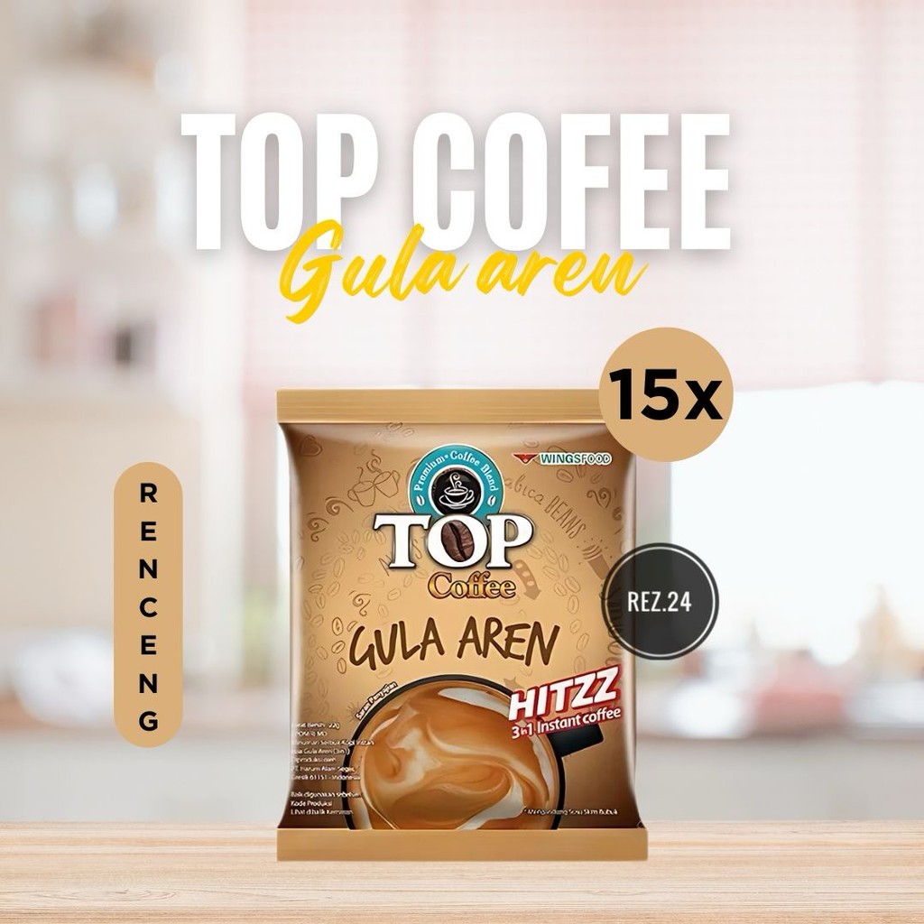 

TOP KOPI GULA AREN 22GRAM ISI 15 SACHET l KOPI BUBUK INSTAN