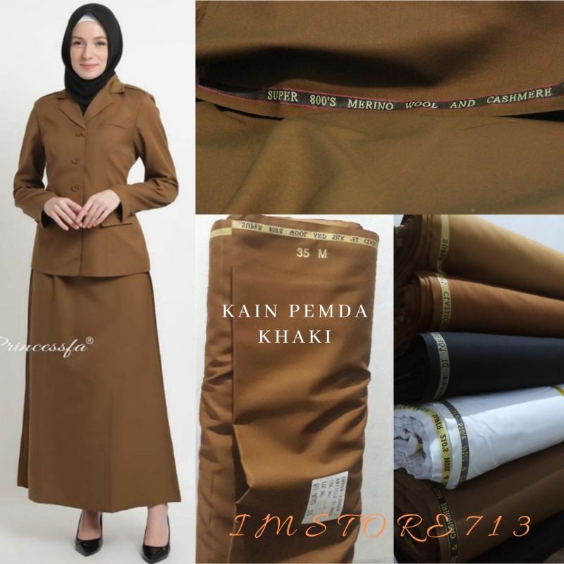 Kain Keki PNS Premium Bahan Kain Seragam Pemda Dinas PNS ASN PDH Semiwool