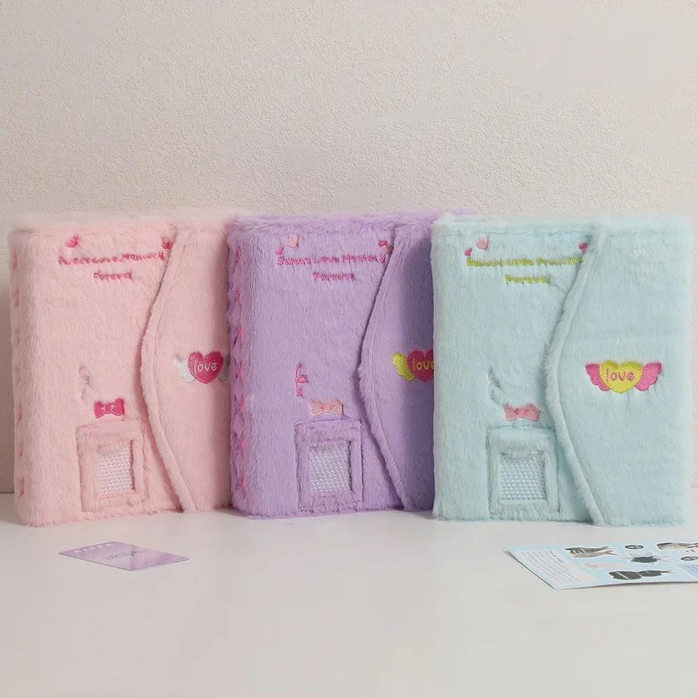 

Plush A5 Photo Card Binder Kpop Idol Cards Collect Book Binding Machine Photocard Holder Photo Album Card Supply
