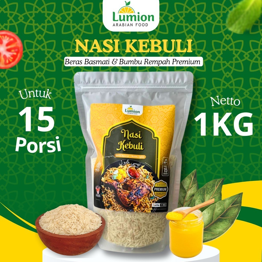 

Lumion Arabian Rice Nasi 1kg Basmati Kebuli Beras Bumbu Instan Mandhi Kemasan Briyani Kabsah Paket Biryani Premium komplit diabet beras mati brasmati arab panjang