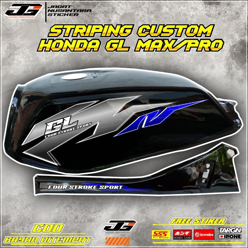 Striping Terbaru Gl Max, Striping Honda Gl Max, Striping Variasi, Honda Gl Max