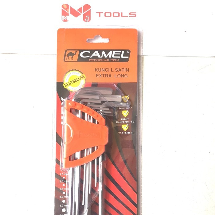 Kunci L set CAMEL 9 pcs extra long - Kunci L set ballpoint Camel 9 pcs