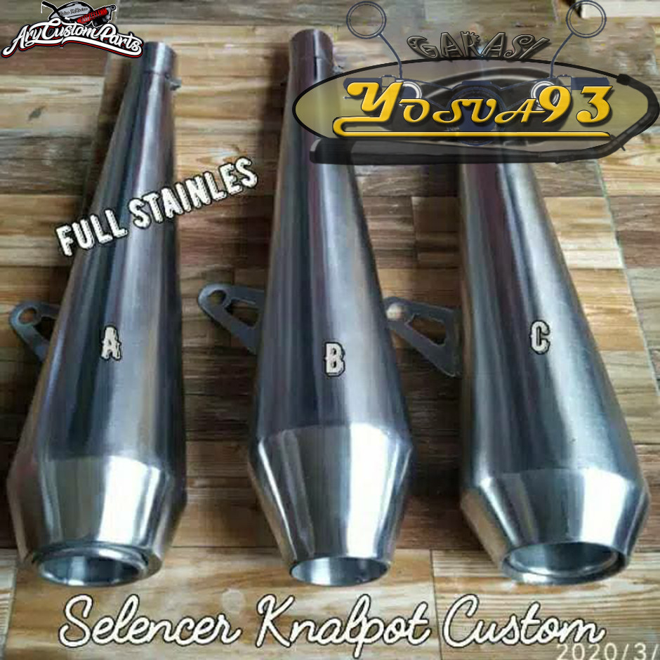 Selencer Knalpot Silencer Knalpot Custom Japstyle Caferacer Scrambler Bobber W175 Scorpio Tiger Mega
