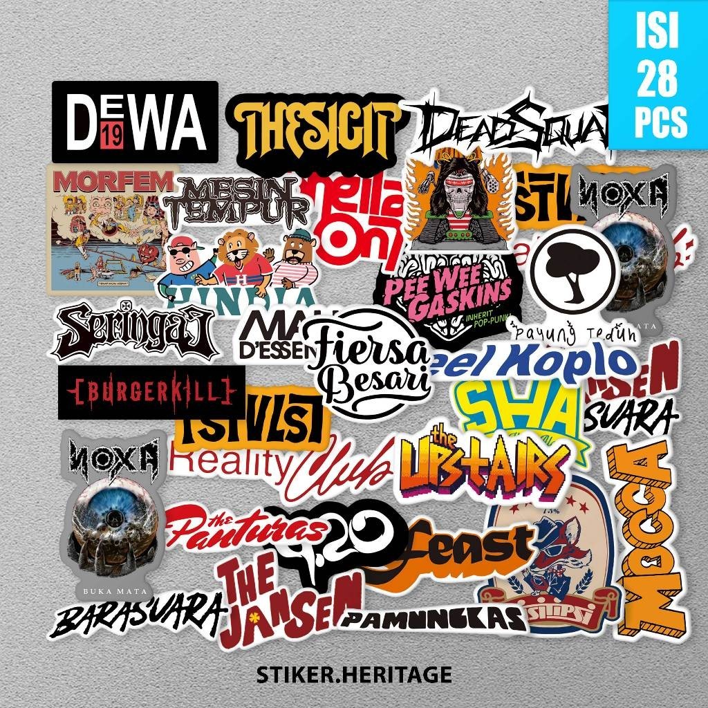 

Stiker Sticker LOKAL BAND ROCK untuk laptop case tumbler stiker laptop stiker buat motor stiker helm stiker estetik