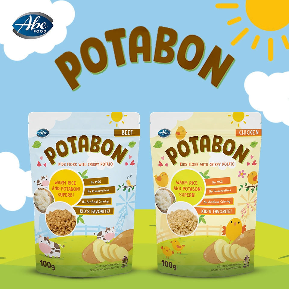

Abe Food Potabon with Crispy Potato 100g / Abon Anak /Abon Camilan /Abon No MSG