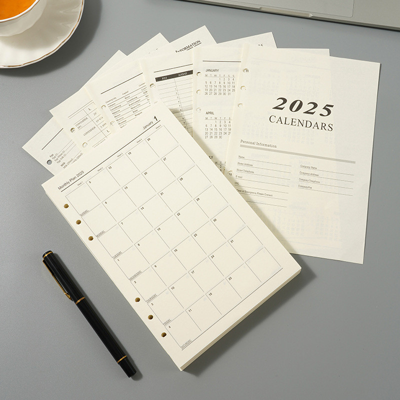 

2025 A5 Agenda Daily Plannerr English Planner English Notebook Daily To Do List Loose-leaf Stationary