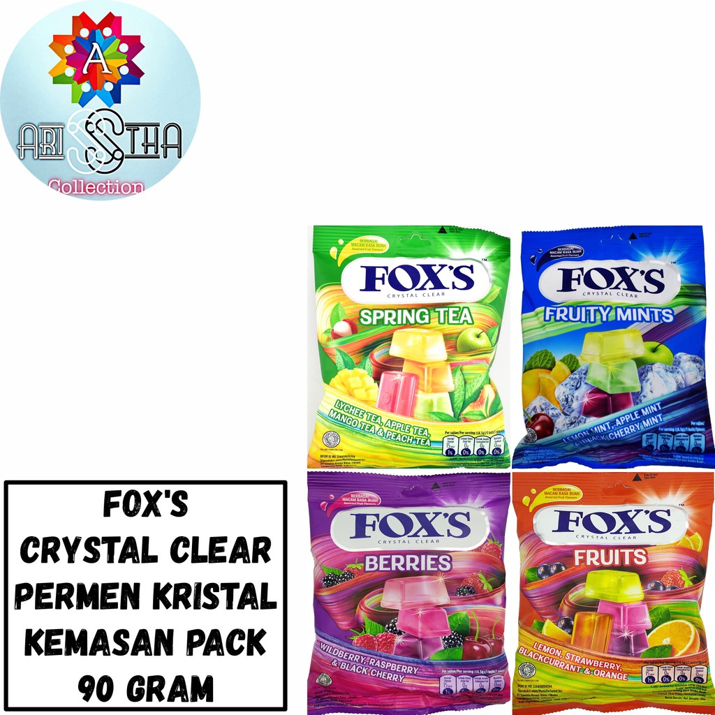 

Fox's Permen Crystal Clear Kemasan Pack 90 Gram