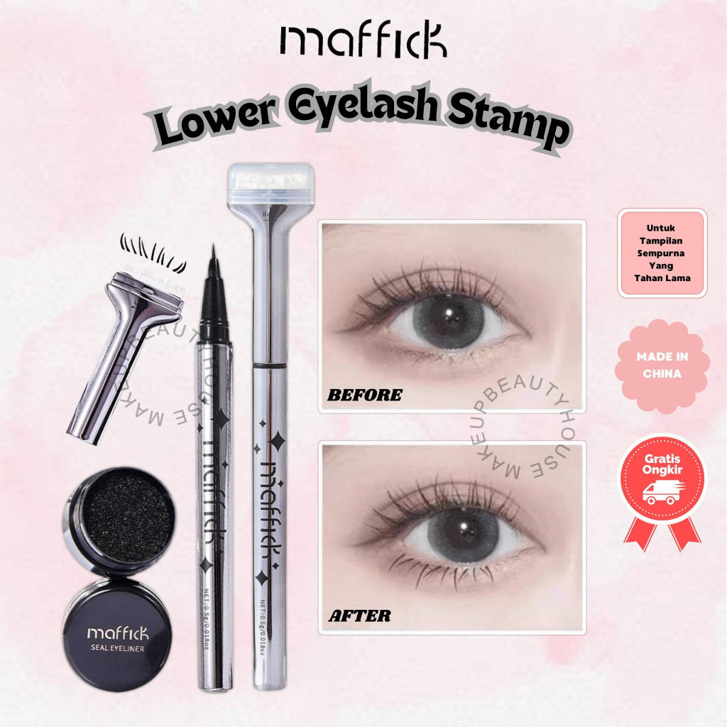 Stamp Bulu Mata Bawah /Lower Eyelashes + Eyeliner Liquid