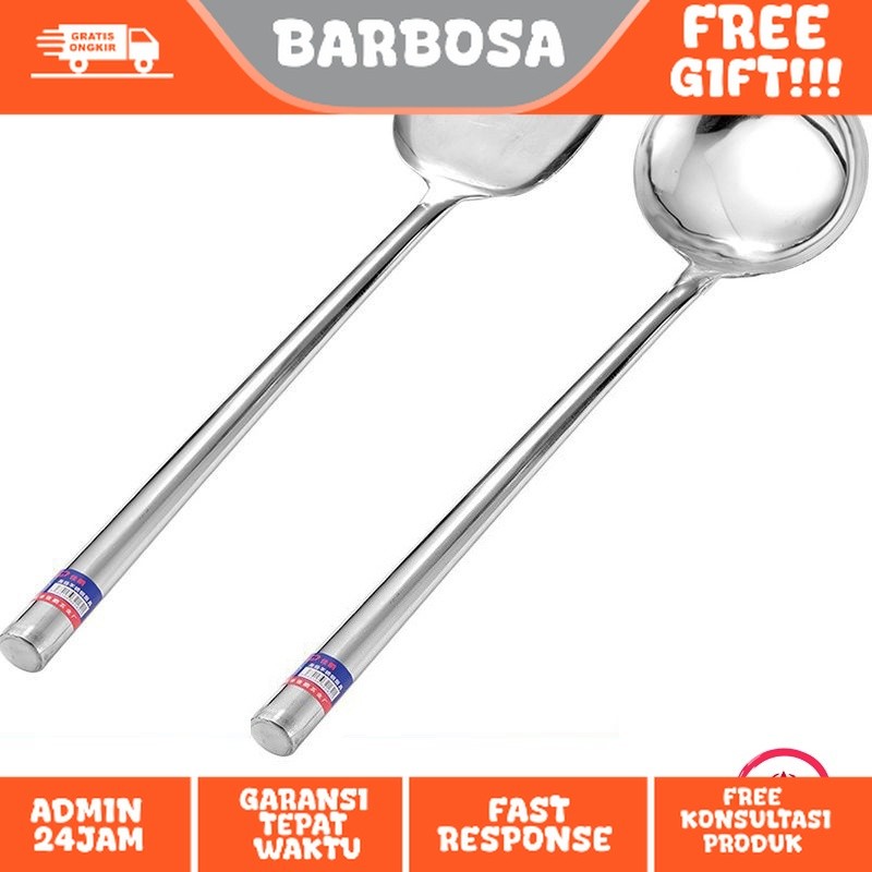 Sotel Irus Stainless Terusan/Sutil Eros Panjang SUTIL SOTEL NASI GORENG PLAT STAINLESS SUPER TEBAL