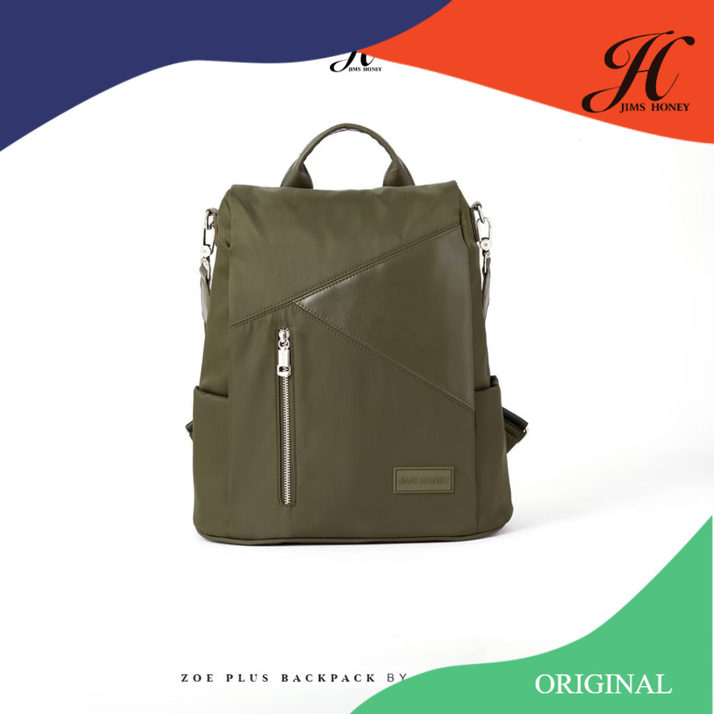 JIMS HONEY Zoe Plus Backpack honey Joan bag Tas Ransel 2 in 1 wanita import murah selempang backpack