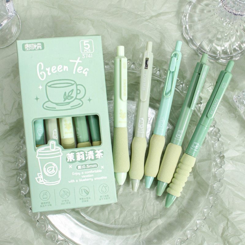 

TERMURAH 1 SET 5PCS PULPEN GEL MEKANIK LUCU / PULPEN GEL 0.5MM UNIK DENGAN BANTALAN NYAMAN UNTUK MENULIS