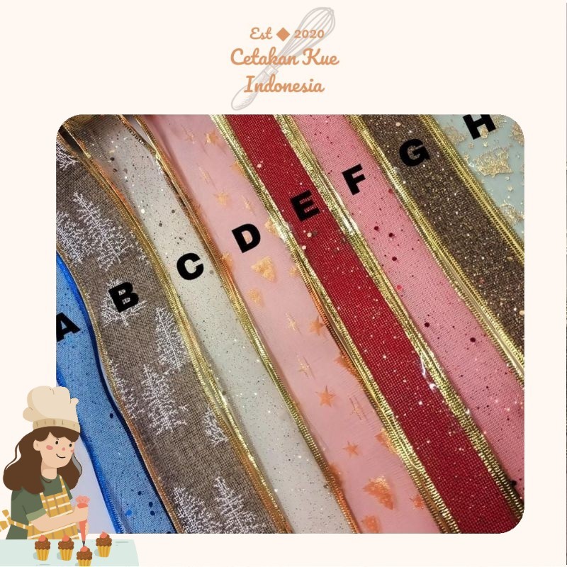 

Pita Natal - Pita Glitter - Pita Natal Goni Tile - Pita Ribbon Merry Christmas