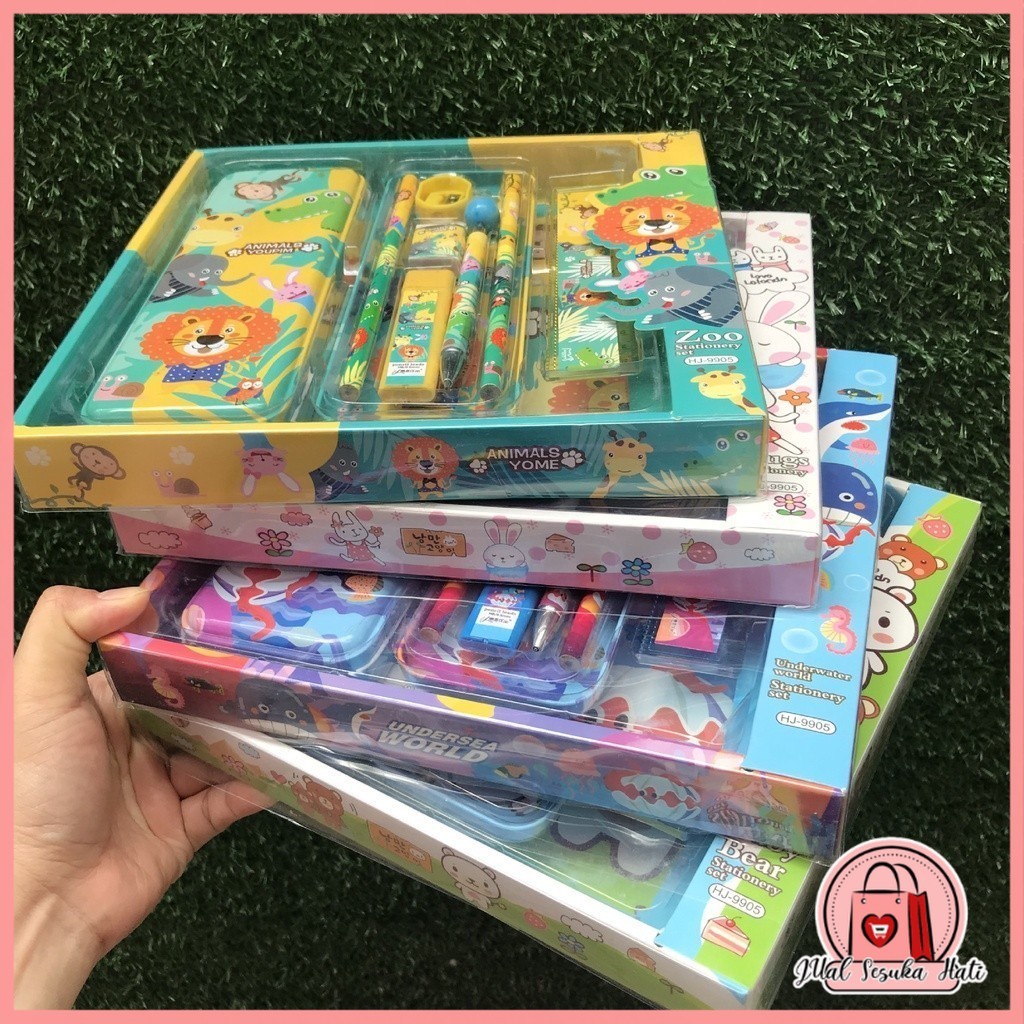 

2010 STATIONARY SET Kotak Pensil Anak Set 7In1 Stationery Alat Tulis Kotak Pensil Karakter Murah Y1619