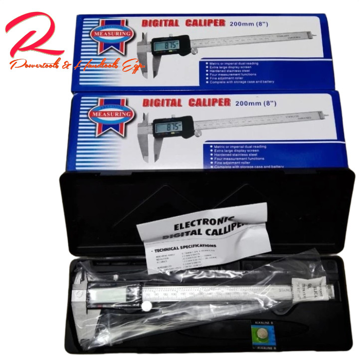 Digital Caliper Sigmat Digital 8 inchi Stainless Hardened Jangka Sorong