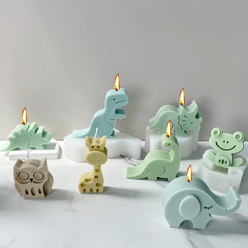 

Dinosaur Series Silicone Molds 3D Animal Aromatherapy Candle Plaster Resin Decoration Making Mold Handmade DIY Gifts