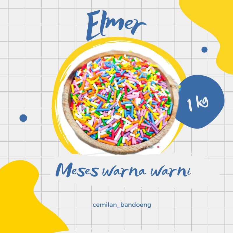 

MESES ELMER WARNA WARNI ( MIX COLOUR) KEMASAN 1 KG