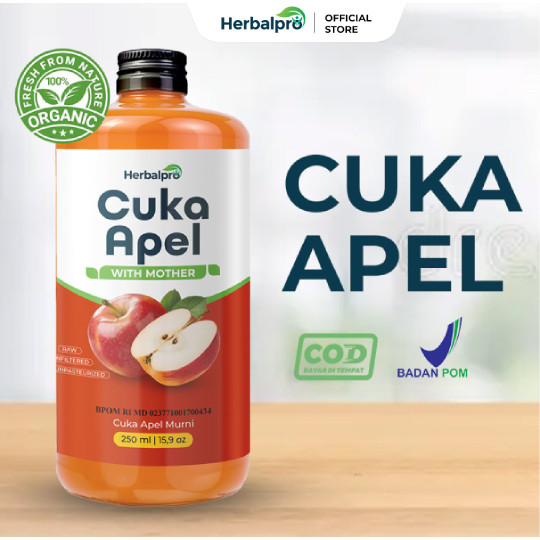 

CUKA APEL ORGANIK APPLE CIDER VINEGAR WITH MOTHER SARI APEL ORIGINAL