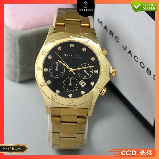 Jam Tangan Pria Fashion Marc Jacobs PW 1100 Tanggal Aktif - COD - Free Box Dan Baterai Cadangan - Be