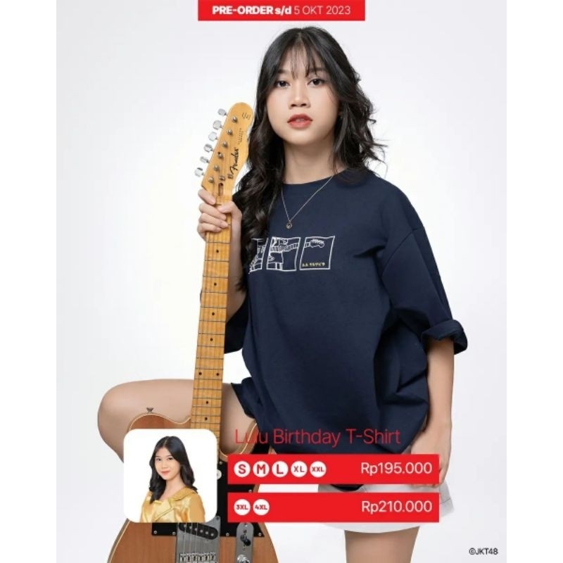 Kaos JKT48 Birthday T-Shirt Lulu Salsabila 2023 - Navy premium
