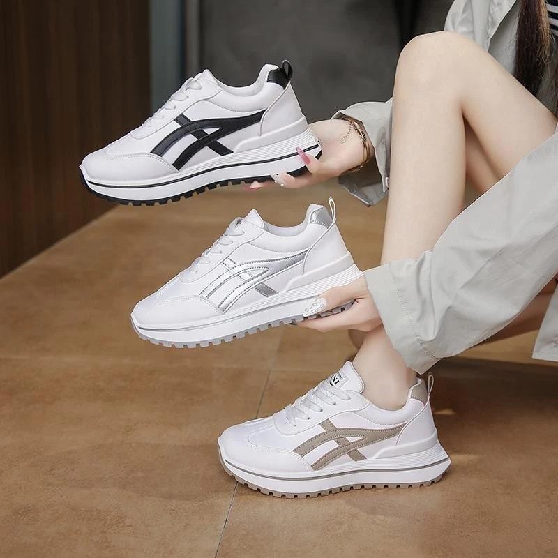 Terlaris Gsi Indo "Gratis Kotak" Jongsuk 1353 Sepatu Sneakers Sport White Wanita