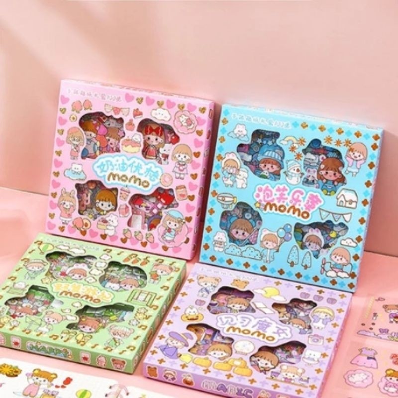 

STIKER MOMO STICKER LUCU AESTHETIC WATERPROOF isi 100pcs / BOX