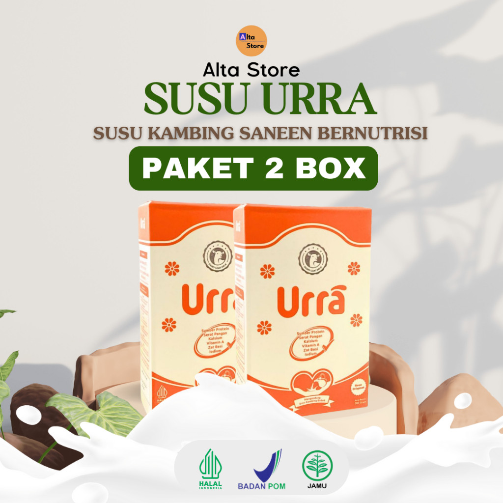 

PAKET 2 BOX-Urra Susu Kambing Saneen Eropa, Penambah Berat dan Tinggi Badan Anak, 200gr. Halal BPOM-BALI