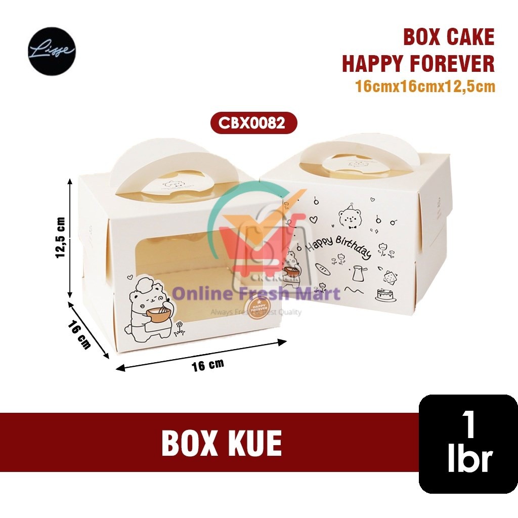 Box Kue Ultah Happy Birthday Forever Dus Korea Cake (1 lbr) - Online Frseh Mart Denpasar
