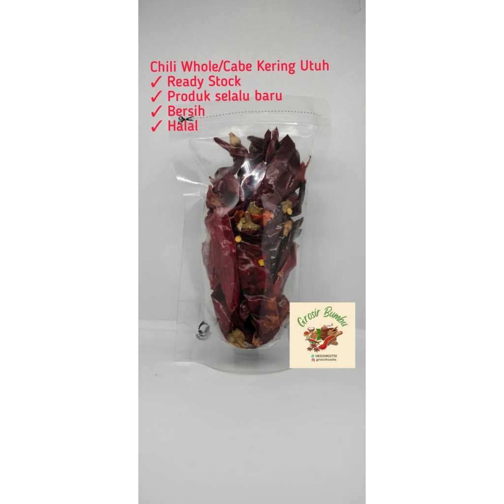 

✨TERLARIS -READY Chili Dry - 1kg / Cabe Kering / Chili Whole