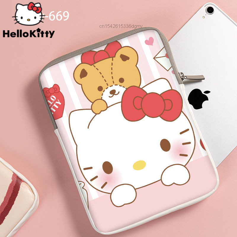 Sanrio Hello Kitty Cute Cartoon Laptop Tablet Inner Case Bag Ipad 7.9 9.8 10.2 11 Inch Sleeve Pouch 