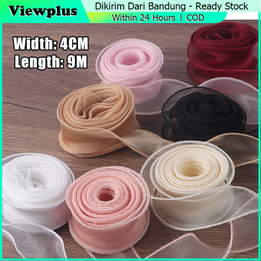 

9Meter Pita Organza Organdi Ribbon Korea Wavy 4cm / Pita Organdi Fishtail Wave Gelombang / Pita Organza