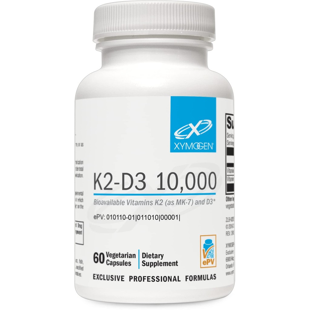 XYMOGEN K2-D3 10000 - Vitamin D3 K2 - Bioavailable Vitamin D 10,000