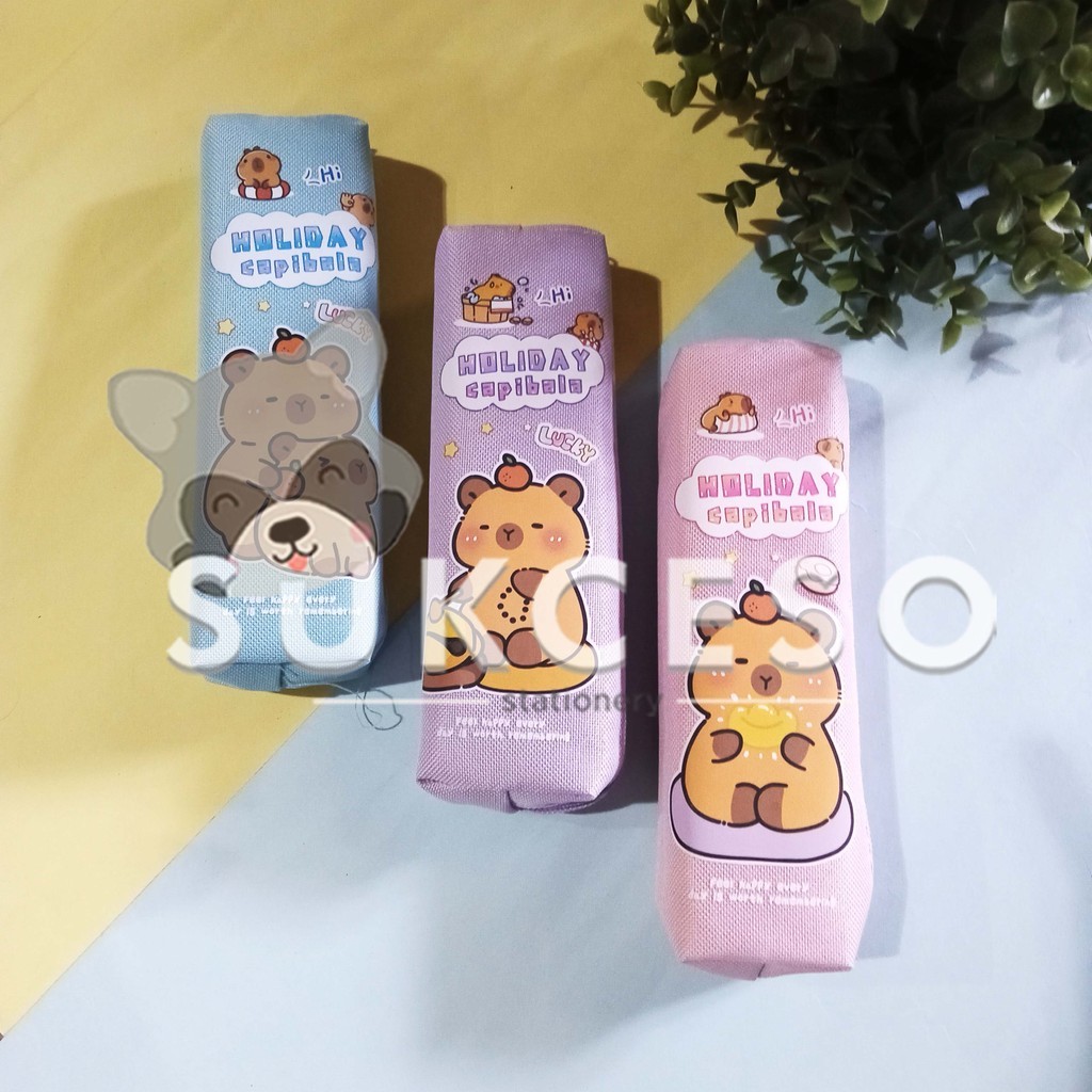 

Fancy Tempat Pensil Holiday Capybara - Pencil Case Kapibara Murah