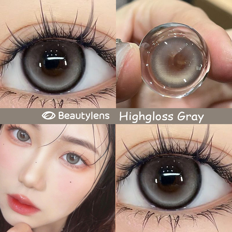 Beauty Lens Softlens Lensa Berwarna Lensa mata Ukuran korea Putih Susu dan Hitam tea grey normal