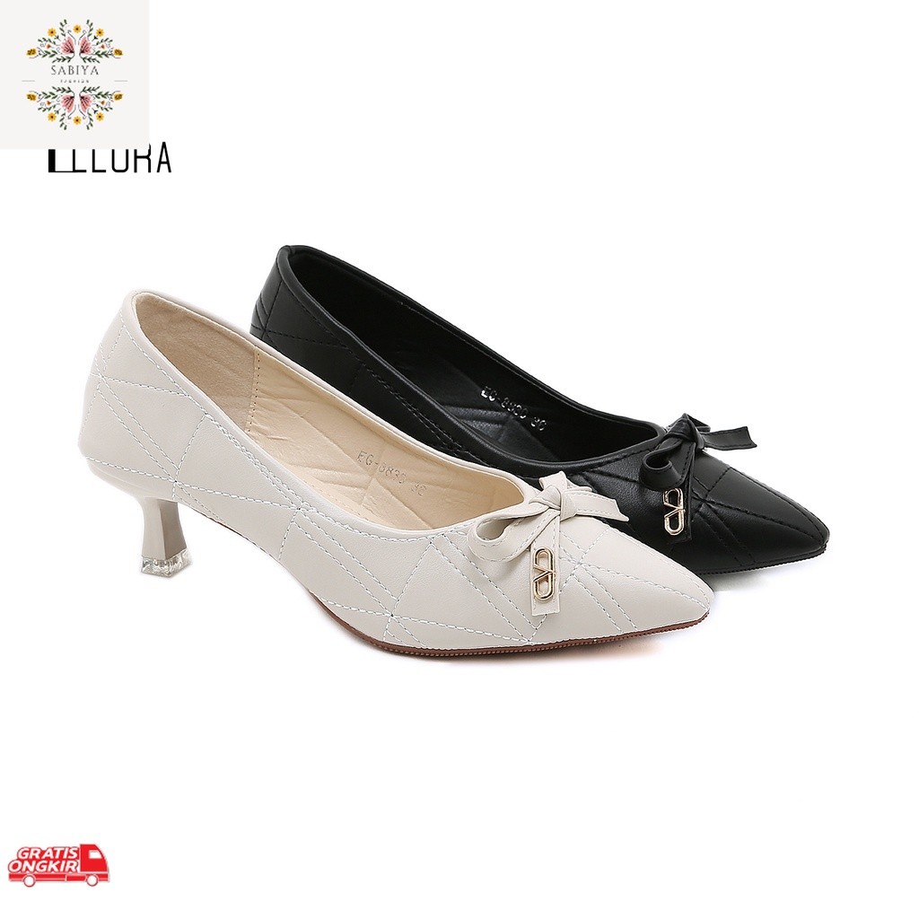 Sepatu Wanita Terkini / ELLORA EG-8830 Sepatu Heels Wanita Kerja Import 5cm Sintetis