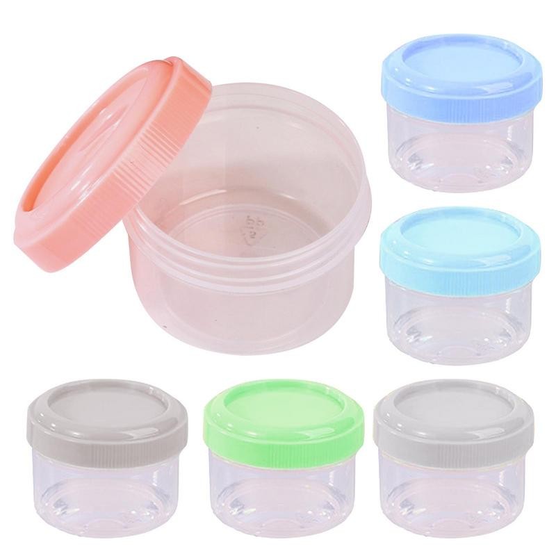 6pcs Refillable Bottles Plastic Empty Jar Pot Mini Thickened Sealed Fresh Box Portable Food Storage 