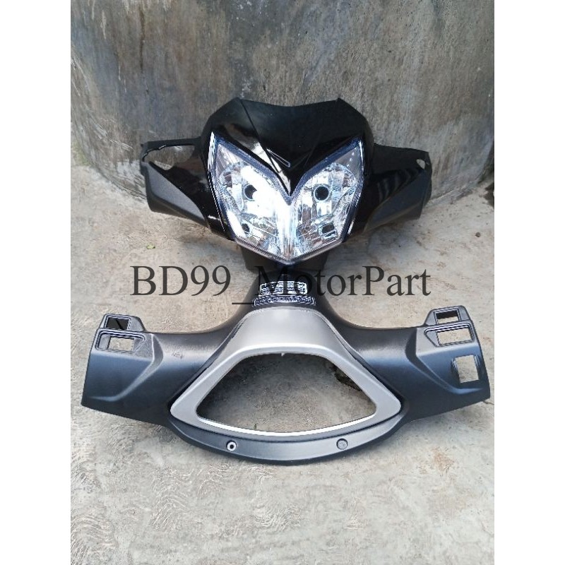 BATOK TOTOK DEPAN BELAKANG PLUS REFLEKTOR HONDA SUPRA X 125 NEW BATMAN WARNA HITAM TERMURAH KUALITAS