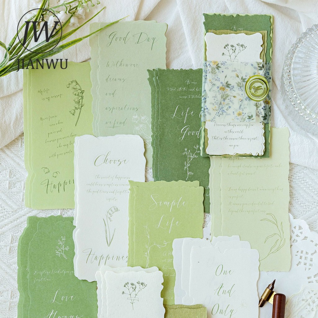 

JIANWU A Paper Poem Series Vintage English Text Collage Decor Material Paper Creative DIY Junk Journal Scrapbooking Stationery