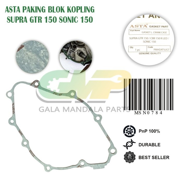 Paking Blok Gardan L Crank Case Gasket Honda Supra GTR 150 Sonic 150 Kuat Awet
