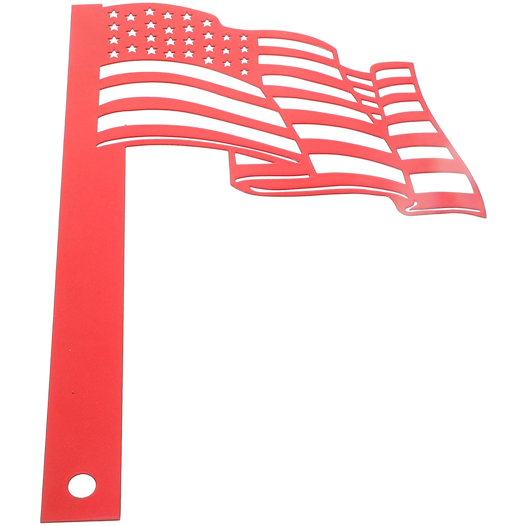 

Silhouette Decoration Mailbox Flag Yard Sign Replacement Kit Iron for Brick Mount