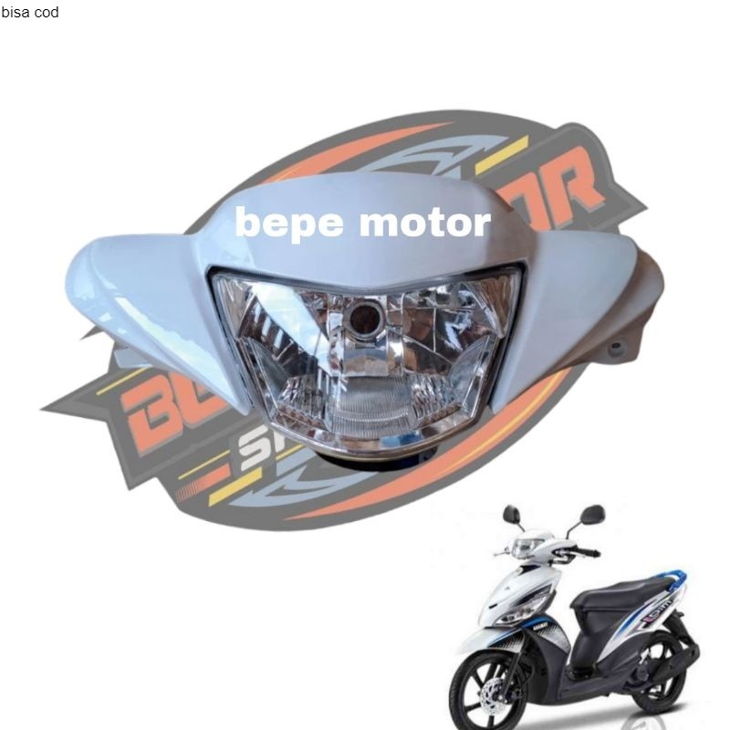 batok depan dan lampu depan yamaha mio j mio gt warna putih
