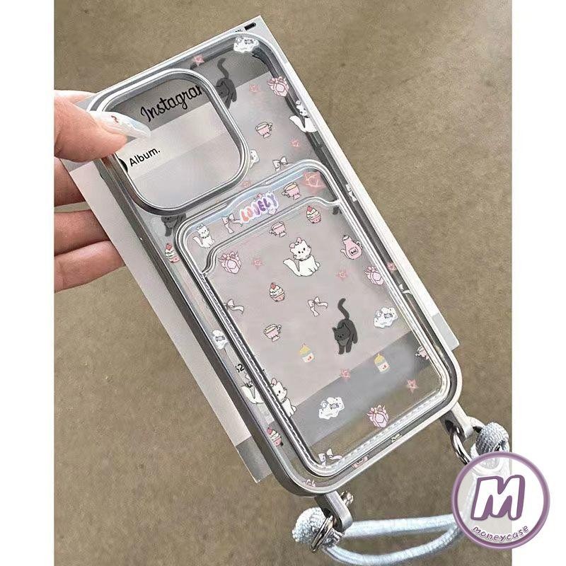 Casing Dengan Tali Kompatibel Untuk iPhone 7Plus XR 13 15 11 Pro Max 14 12 Pro Max 8 6 6s Plus 7 XS 