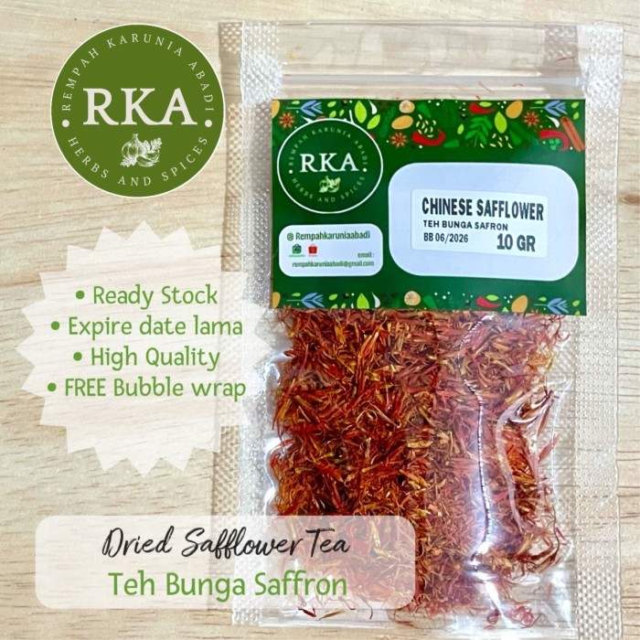 

Bunga Safron 10 gr / Saffron / Chinese Saffron 10gr / Safflower 10gr