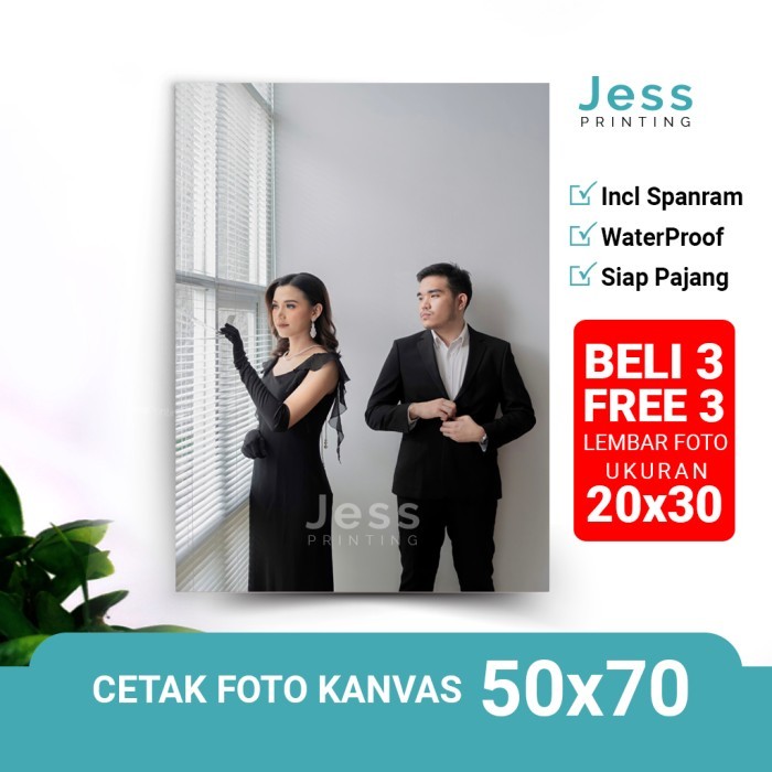 

Cetak Print Foto Canvas 50x70 Bingkai Spanram Bahan Kanvas Original - Matte