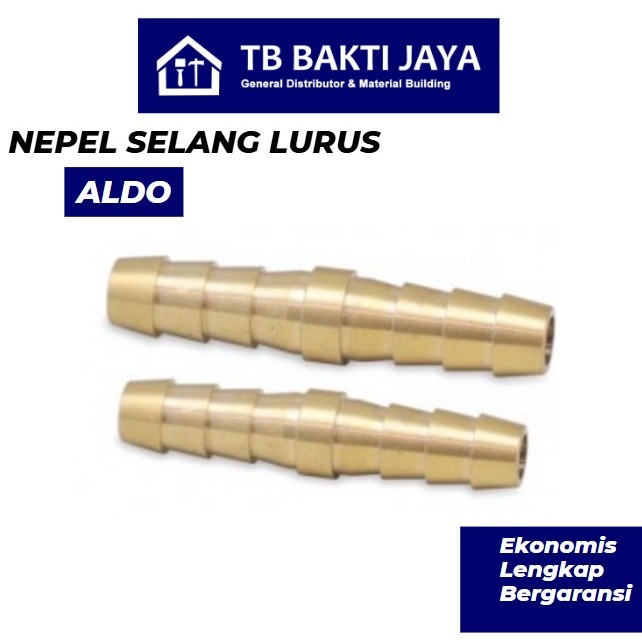 NEPEL SELANG LURUS / HOSE NEPEL / SELANG GAS KUNINGAN ALDO