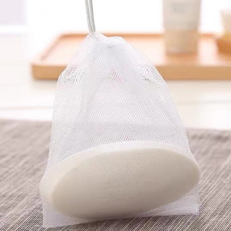 

10/20PCS Soap Bubble Net Portable Mesh Bag Bath Shower White Foaming Bathroom Soap Exfoliating Mesh Bags Face Skin Clean Tools