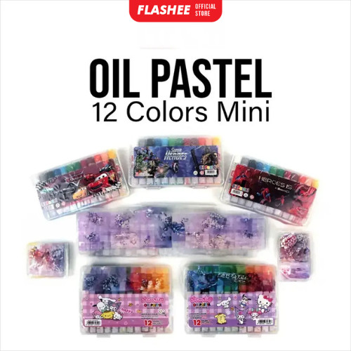 

Flashee Crayon Mini 12 Warna Oil Pastel Crayon Mini Untuk Anak Crayon Warna Lucu