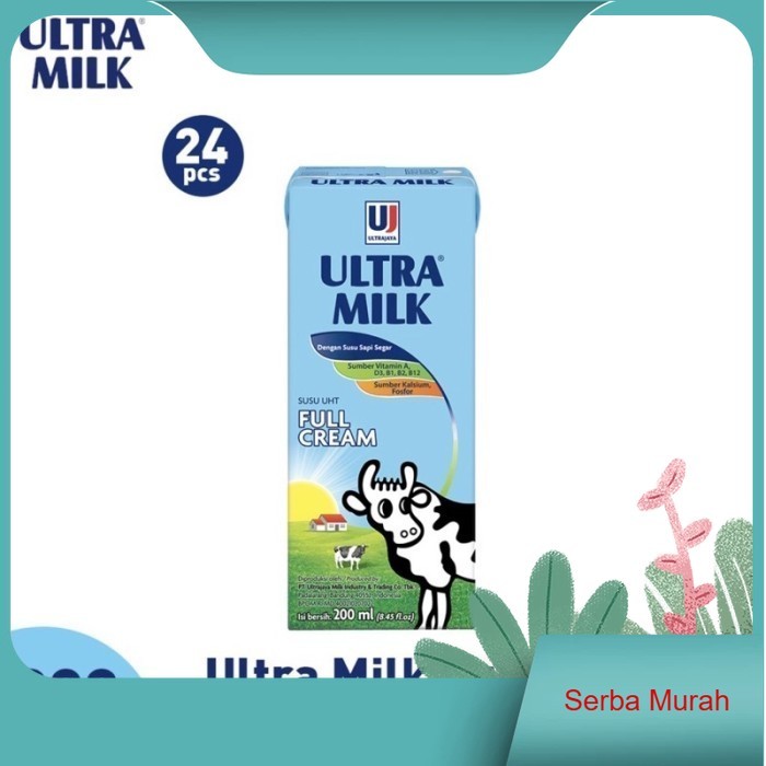 

UHT ULTRA MILK 200ml KARTONAN (1 dus isi 24 pcs) - FULL CREAM